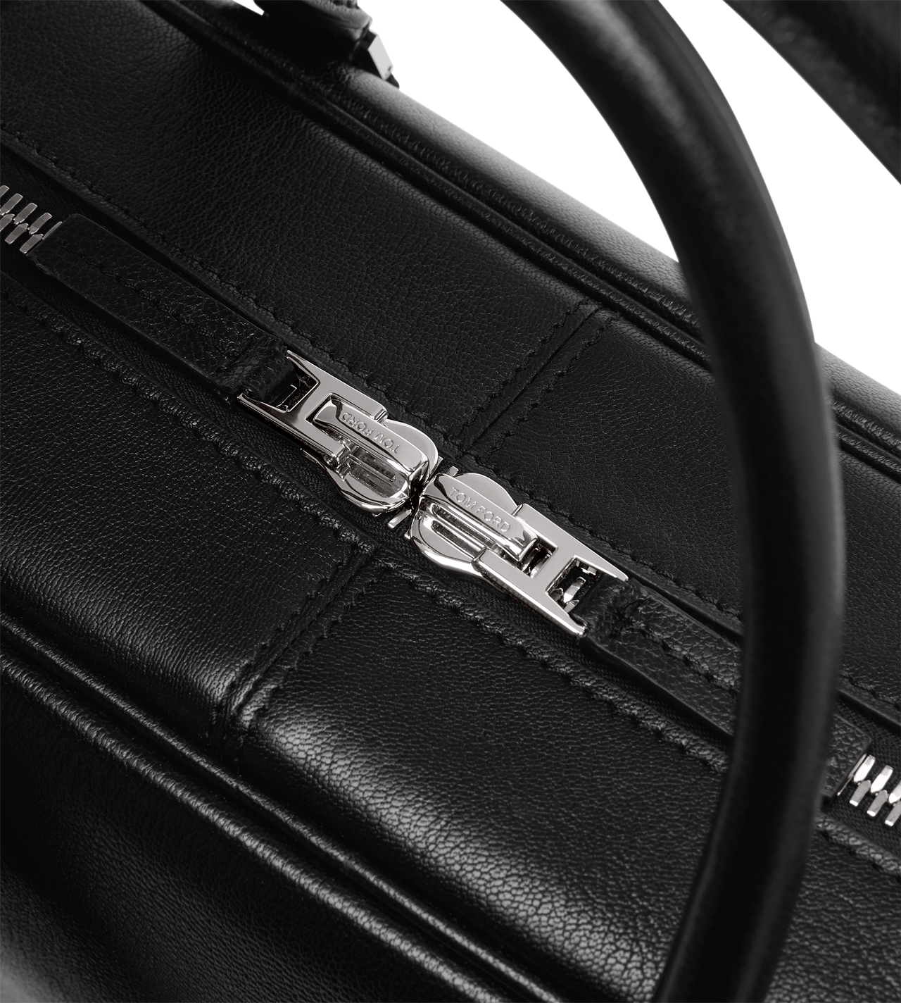 GRAIN LEATHER MINIMAL BRIEFCASE image number 3