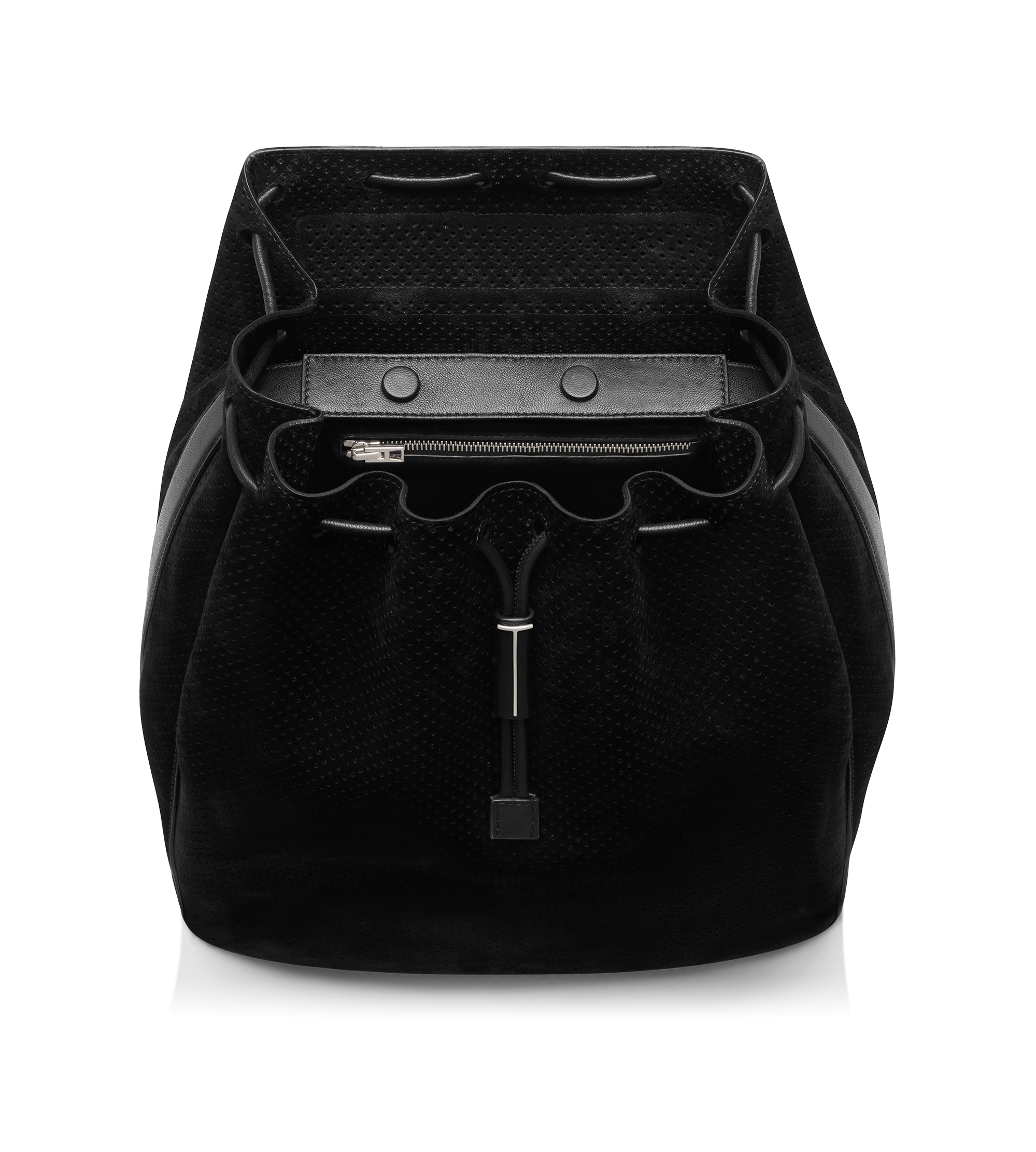 PERFORATED CASHMERE SUEDE T-LINE FLAP BACKPACK | TOM FORD Fashion