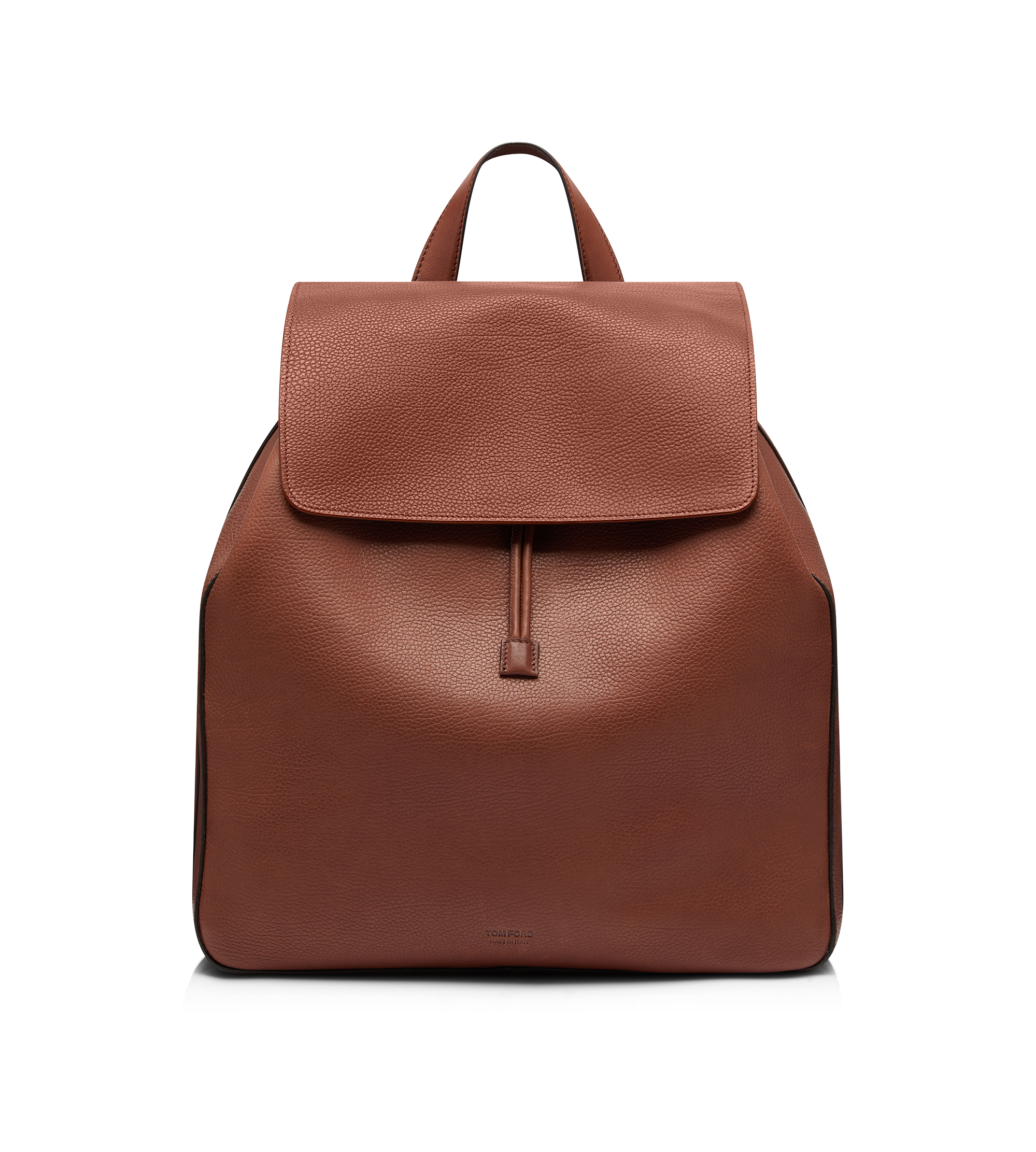 GRAIN LEATHER T-LINE FLAP BACKPACK