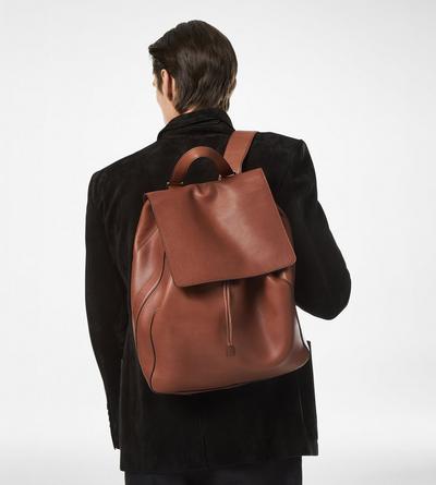 GRAIN LEATHER T-LINE FLAP BACKPACK image number 4