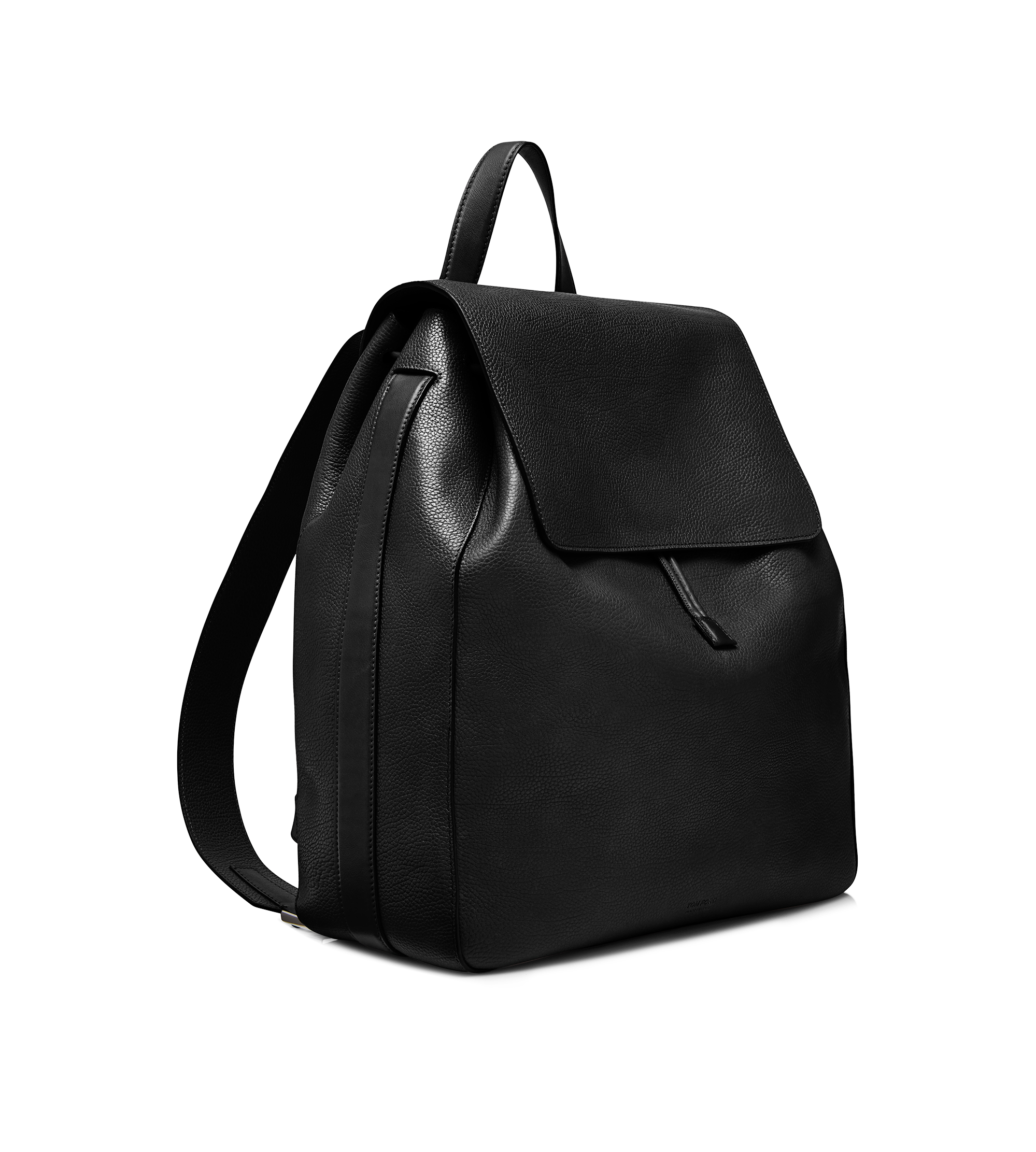 GRAIN LEATHER T-LINE FLAP BACKPACK