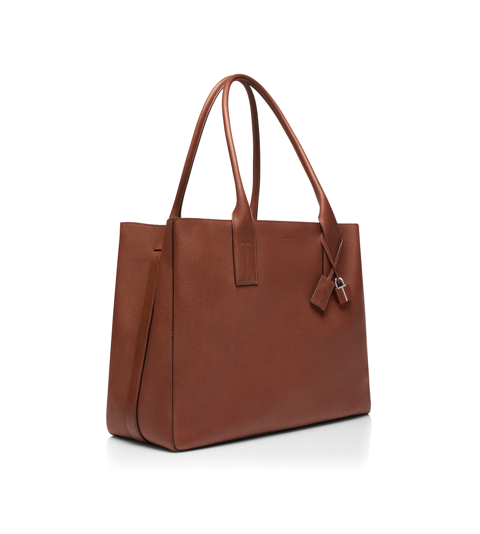 CABAS T-LINE EST-OUEST EN CUIR FLEUR