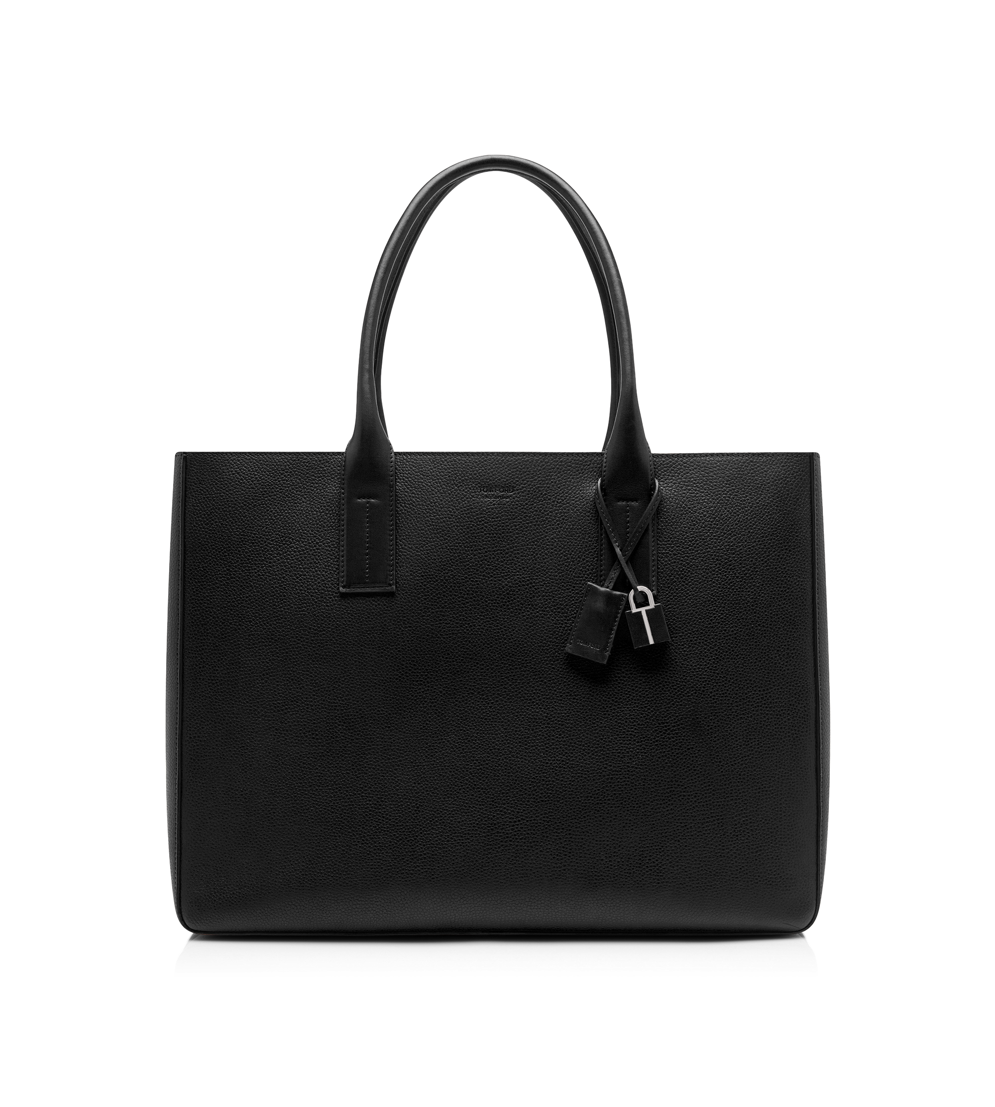 GRAIN LEATHER T-LINE EAST-WEST TOTE