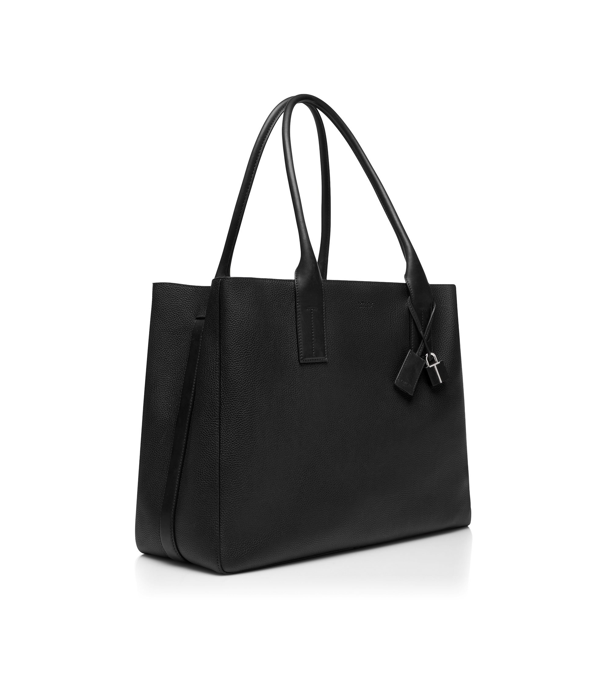 GRAIN LEATHER T-LINE EAST-WEST TOTE