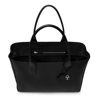 GRAIN LEATHER T-LINE EAST-WEST TOTE image number 2