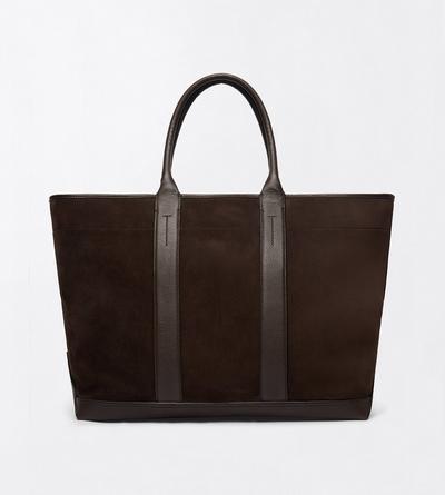TOM FORD LEATHER BROWN LARGE SUEDE TOTE