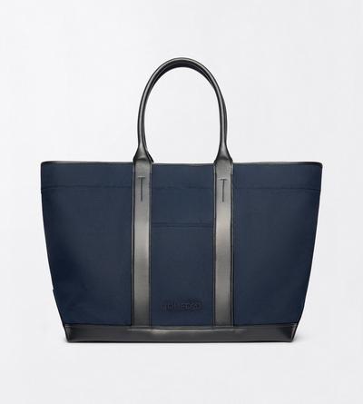 TOM FORD CANVAS NAVY + BLACK LARGE CANVAS TOTE
