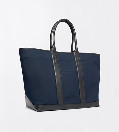 TOM FORD CANVAS NAVY + BLACK LARGE CANVAS TOTE