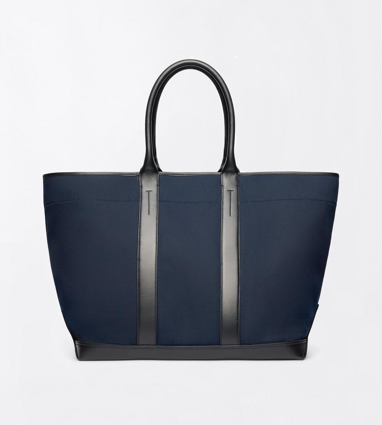TOM FORD CANVAS NAVY + BLACK LARGE CANVAS TOTE