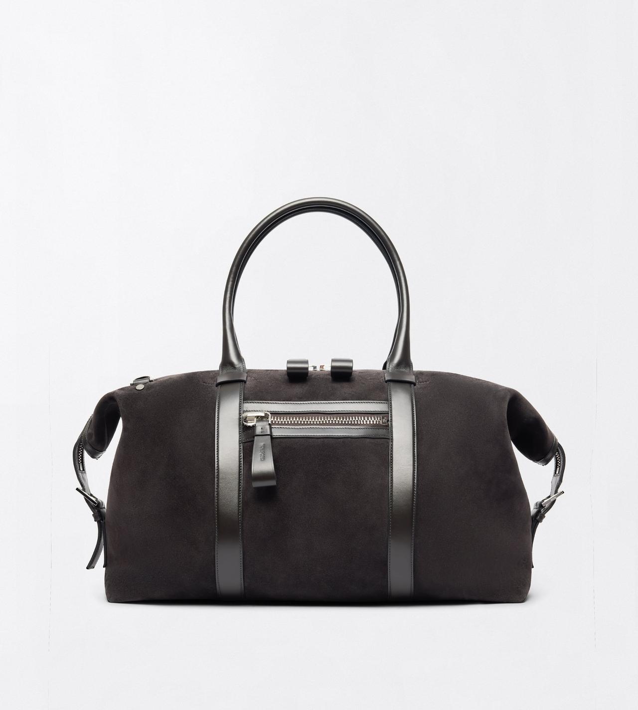 TOM FORD LEATHER CHARCOAL GREY SUEDE BUCKLEY HOLDALL