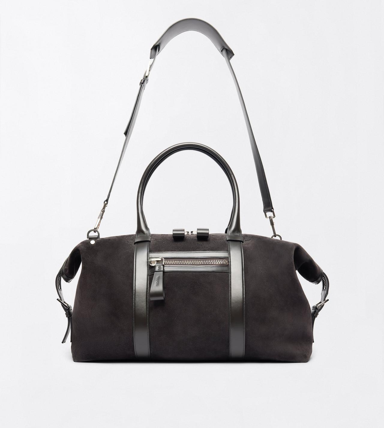 TOM FORD LEATHER CHARCOAL GREY SUEDE BUCKLEY HOLDALL
