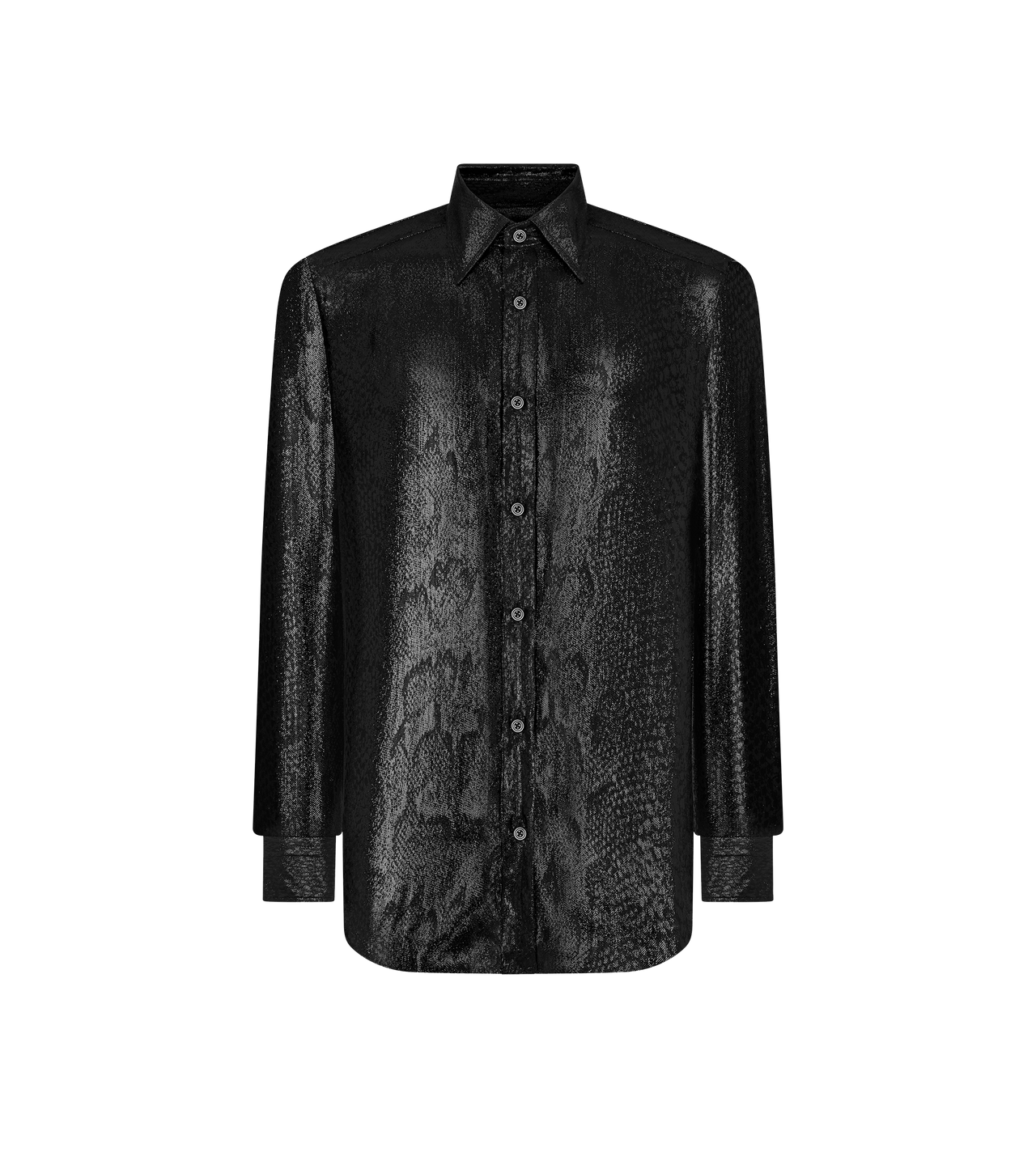 SNAKE JACQUARD FLUID FIT SHIRT image number 0