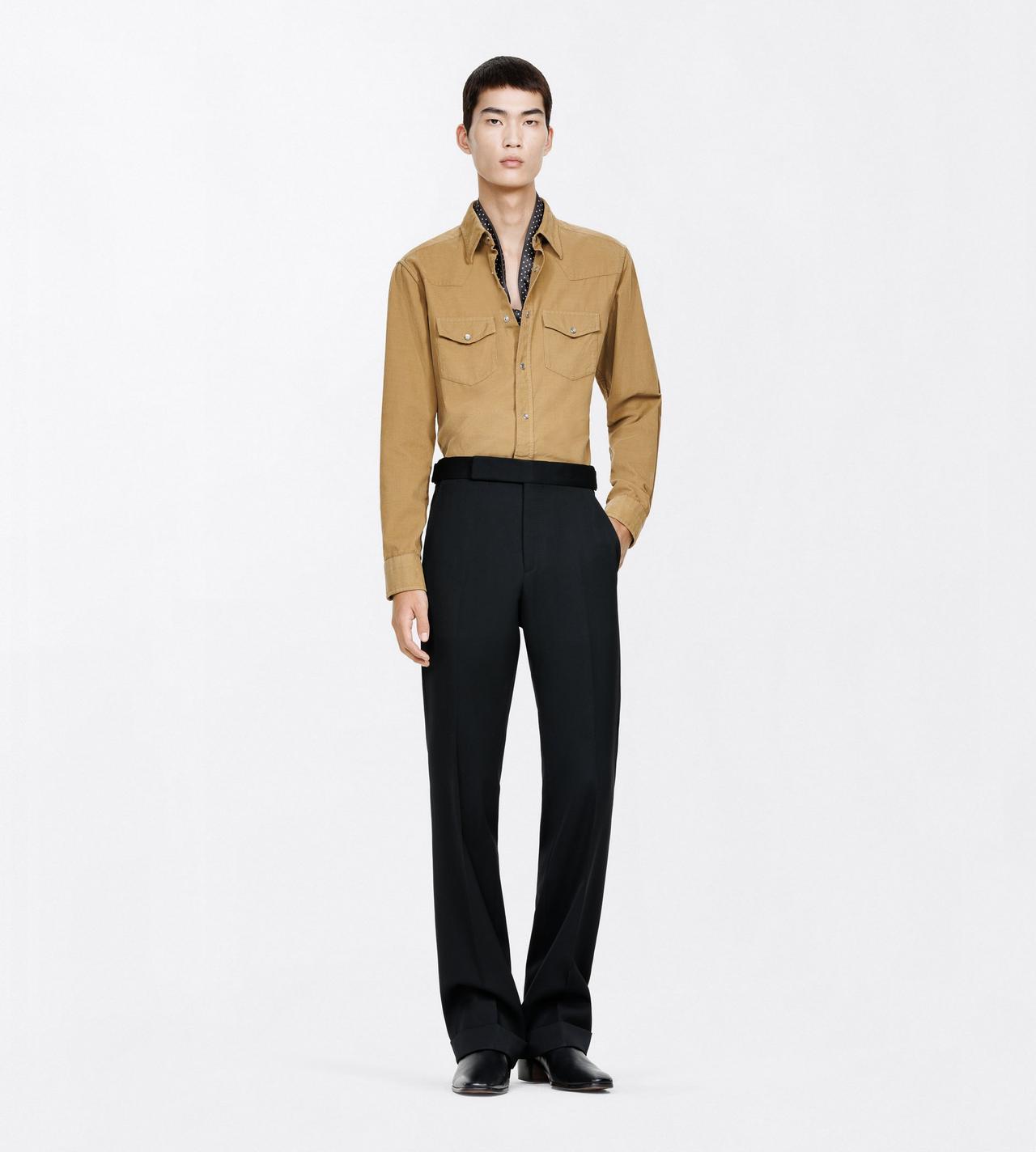TOM FORD COTTON SAND BABY CORDUROY WESTERN SHIRT