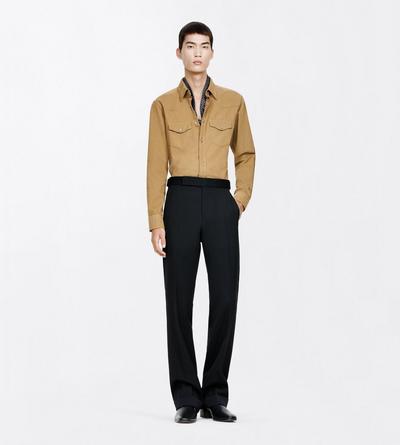 TOM FORD COTTON SAND BABY CORDUROY WESTERN SHIRT