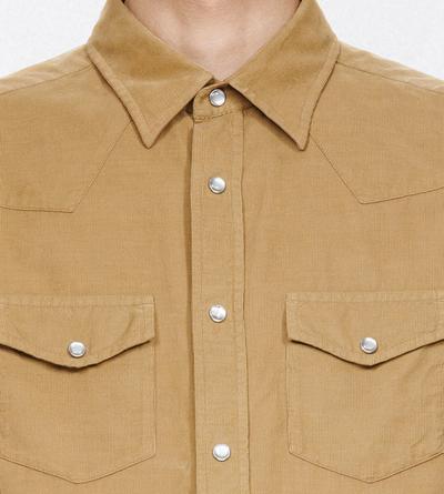 TOM FORD COTTON SAND BABY CORDUROY WESTERN SHIRT