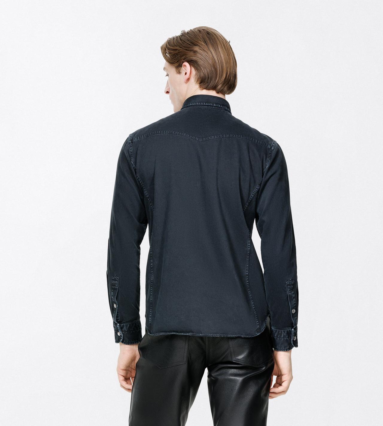 TOM FORD COTTON BLACK PEACH TWILL WESTERN SHIRT