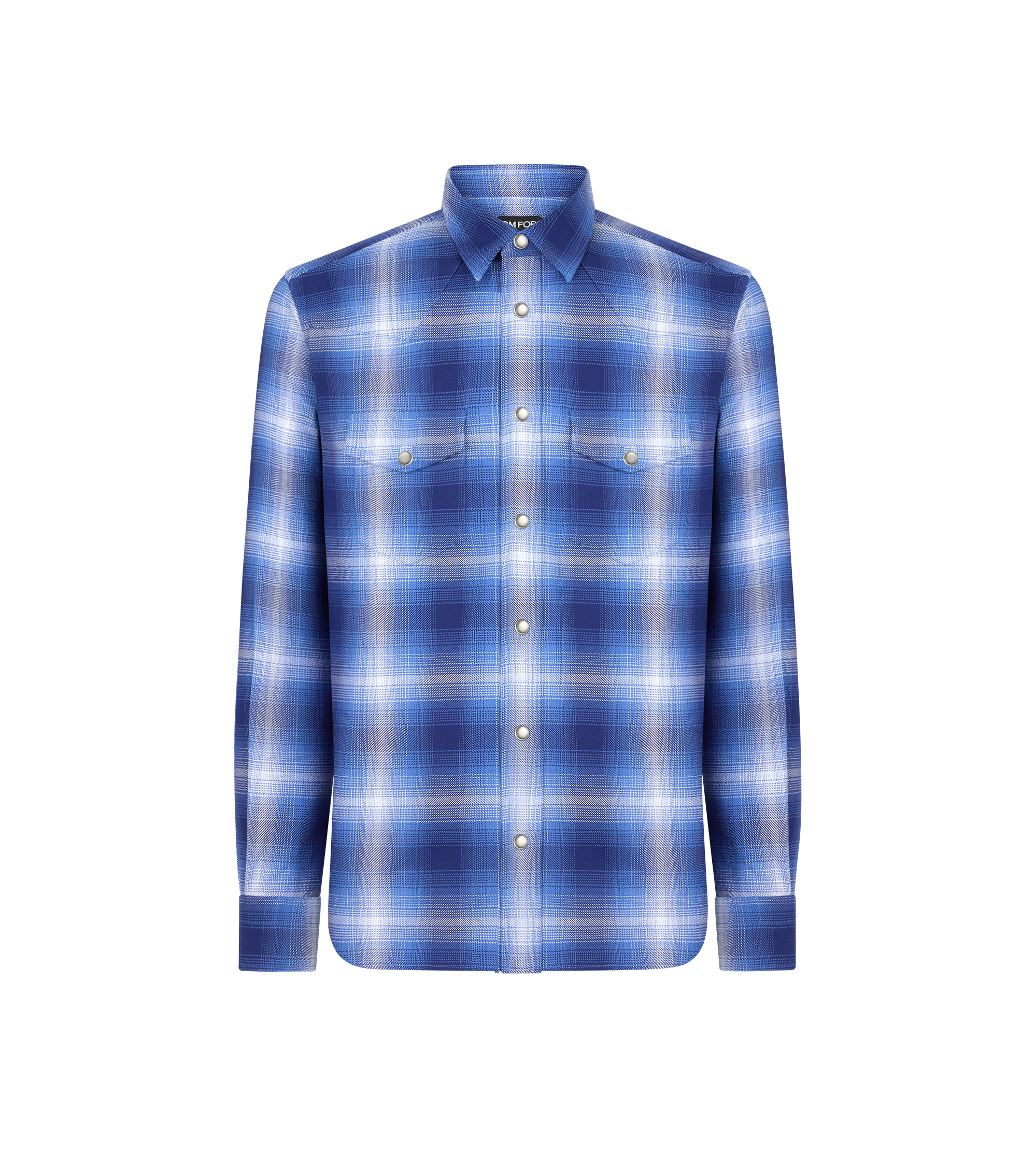 GRAND DEGRADE CHECK WESTERN SHIRT | TOM FORD Fashion