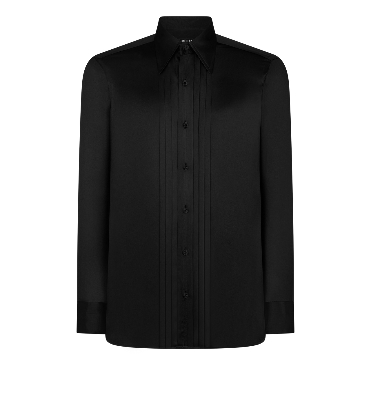 SILK CHARMEUSE SLIM FIT SHIRT image number 0