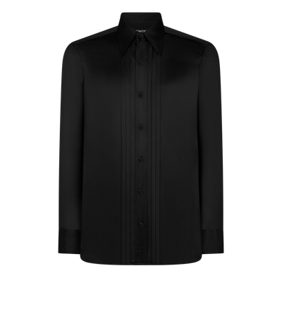 SILK CHARMEUSE SLIM FIT SHIRT image number 0