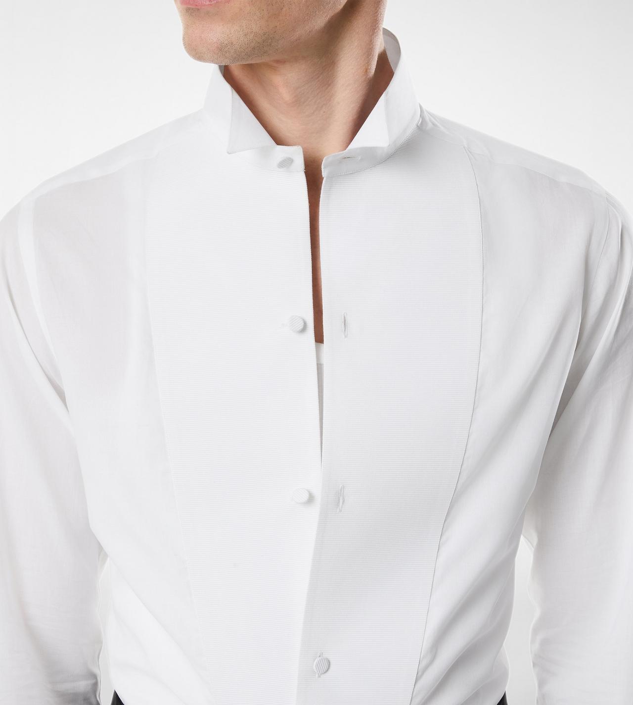 TOM FORD COTTON WHITE COCKTAIL VOILE SLIM FIT EVENING SHIRT