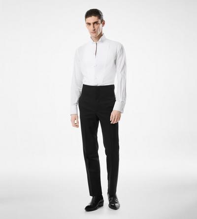 TOM FORD COTTON WHITE COCKTAIL VOILE SLIM FIT EVENING SHIRT