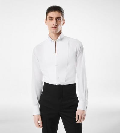 TOM FORD COTTON OC COCKTAIL VOILE SLIM FIT EVENING SHIRT