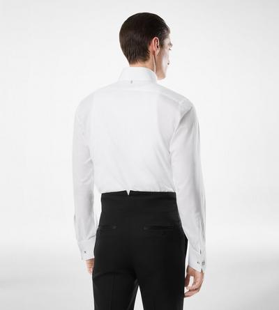 TOM FORD COTTON OC COCKTAIL VOILE SLIM FIT EVENING SHIRT