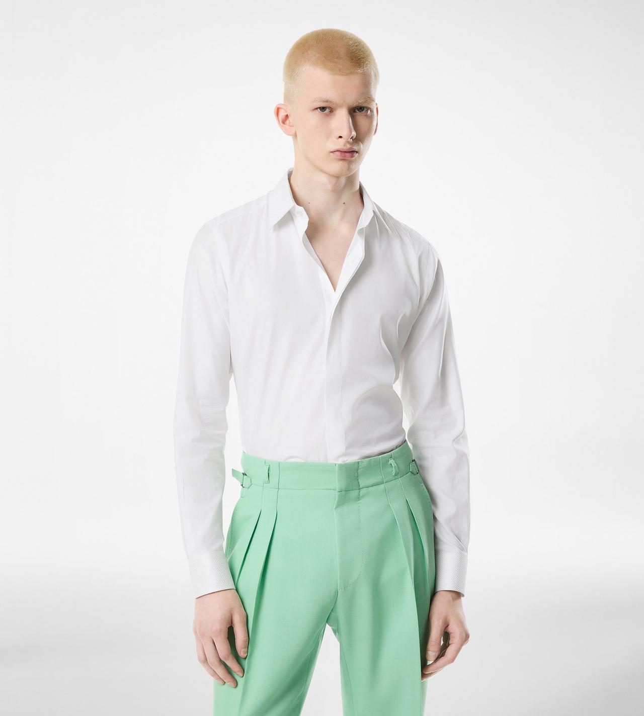 COTTON SILK CLASSIC FIT SHIRT image number 2