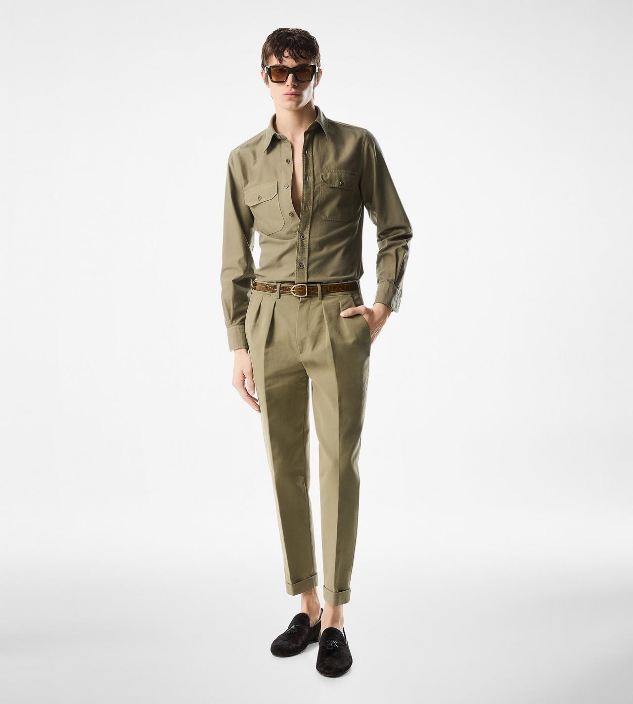 LIGHT MOLESKIN MILITARY FIT SHIRT image number 1