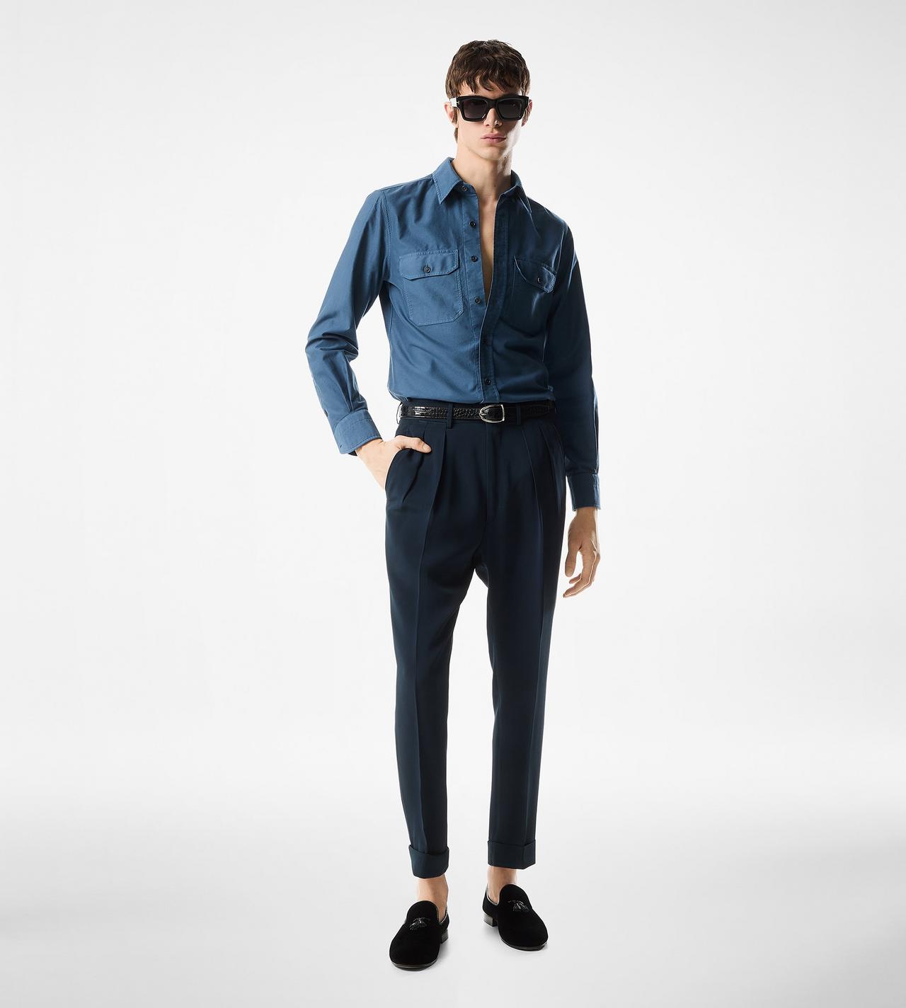 LIGHT MOLESKIN MILITARY FIT SHIRT image number 1