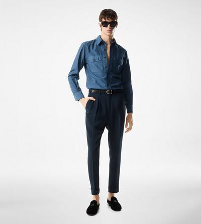 LIGHT MOLESKIN MILITARY FIT SHIRT image number 1