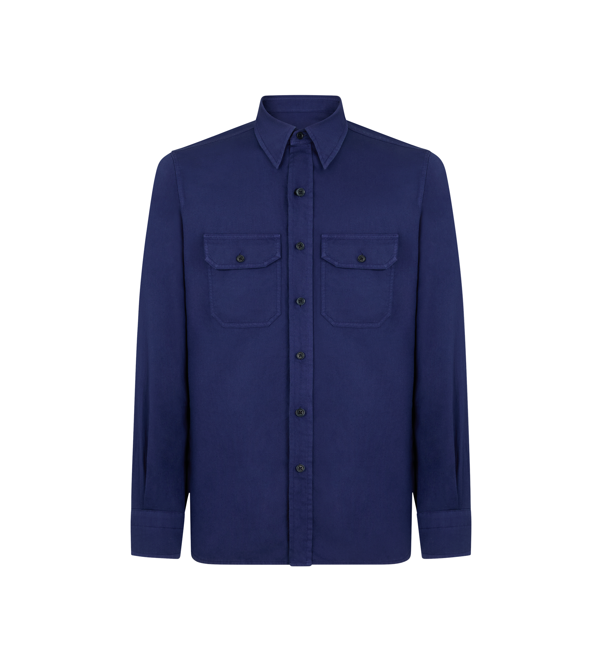 COTTON LINEN DRILL MILITARY SHIRT