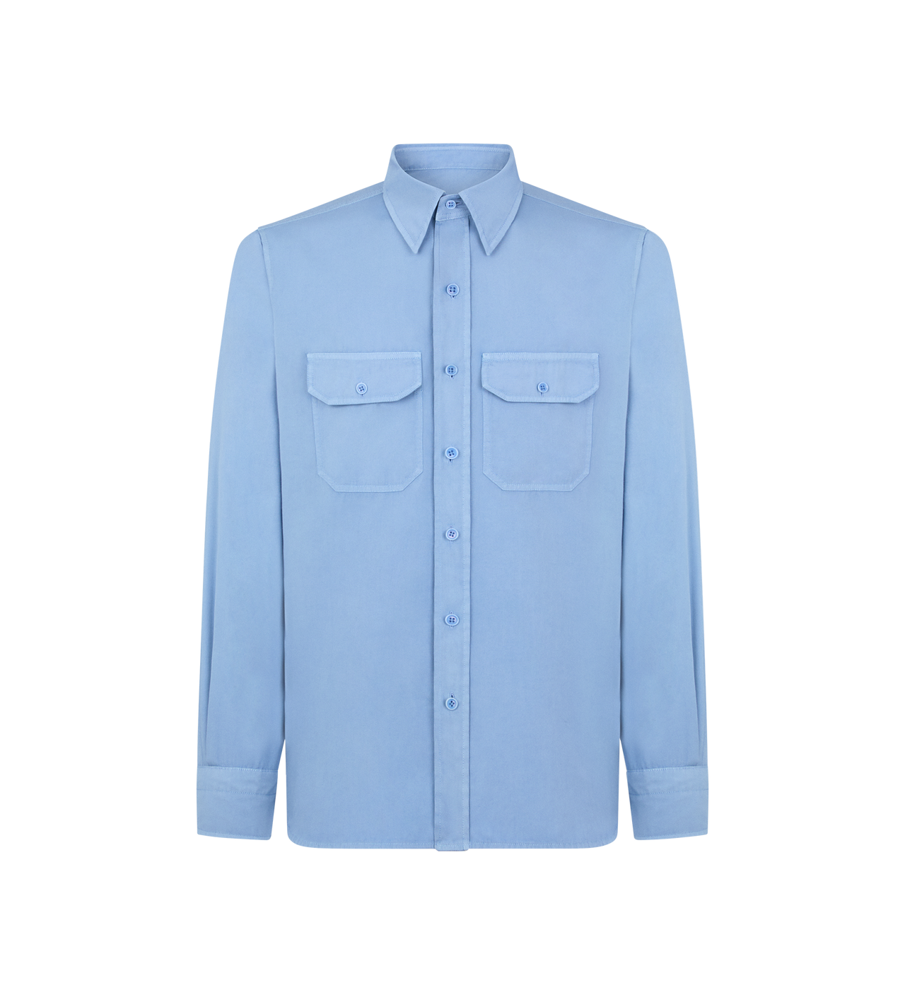 COTTON SILK FAILLE MILITARY SHIRT image number 0