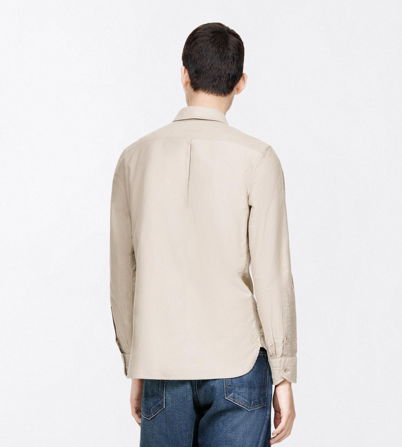 TOM FORD COTTON HAZELNUT LIGHT MOLESKIN MILITARY SHIRT