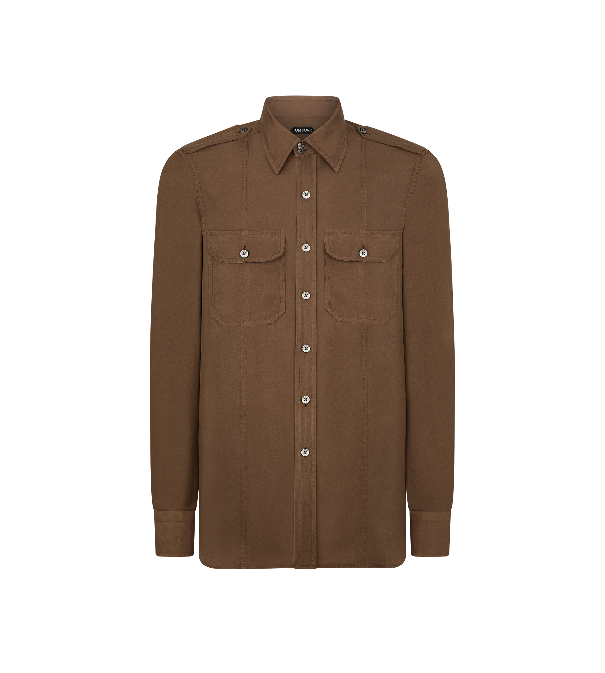 WASHED TWILL MILITARY SHIRT | Tom Ford Fashion