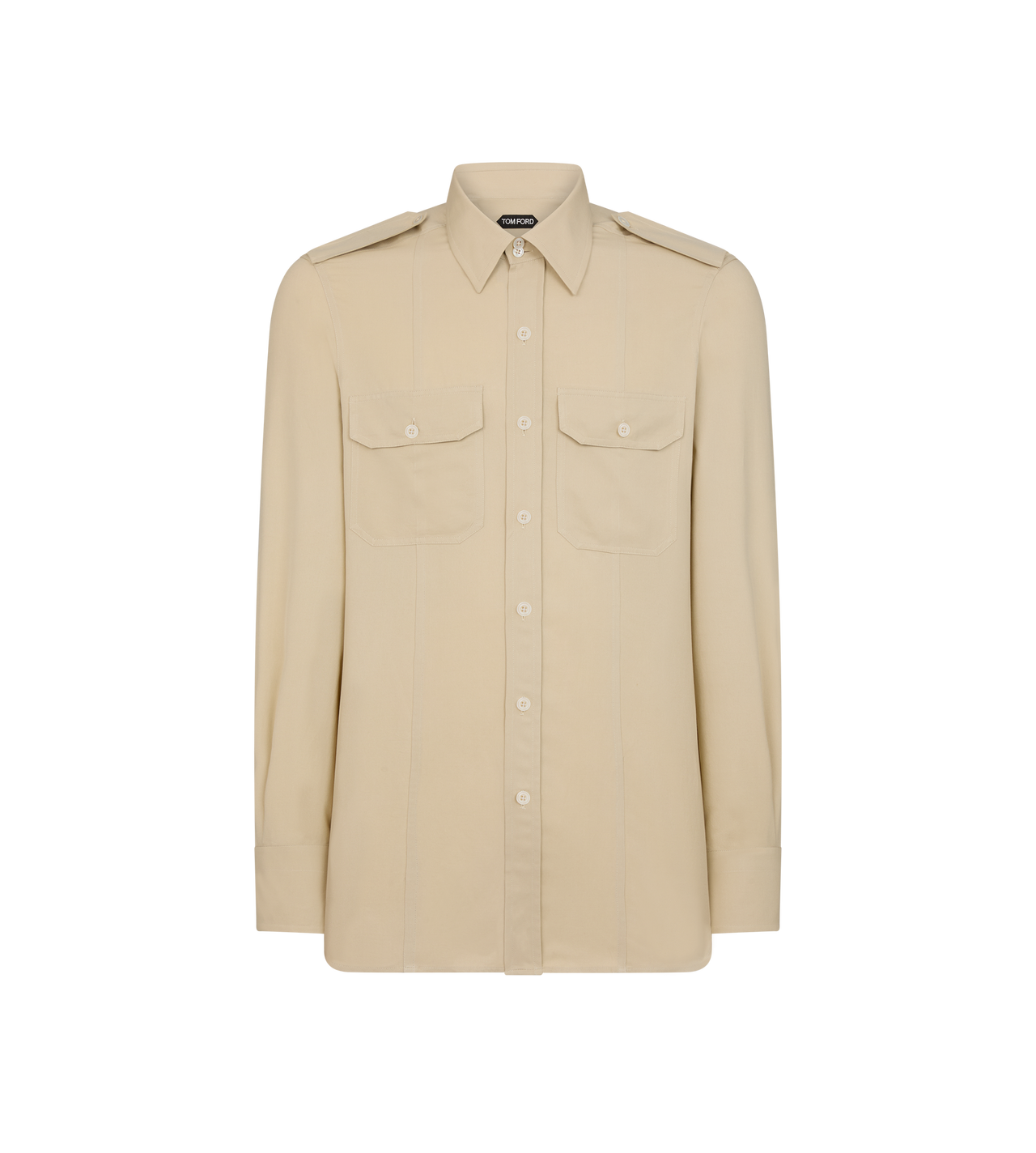 COTTON SILK MILITARY SHIRT image number 0