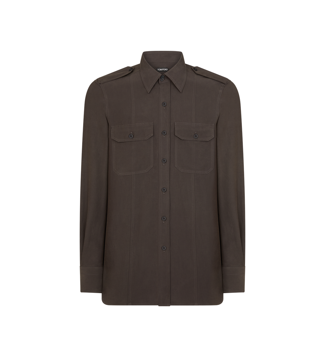 COTTON SILK MILITARY SHIRT image number 0