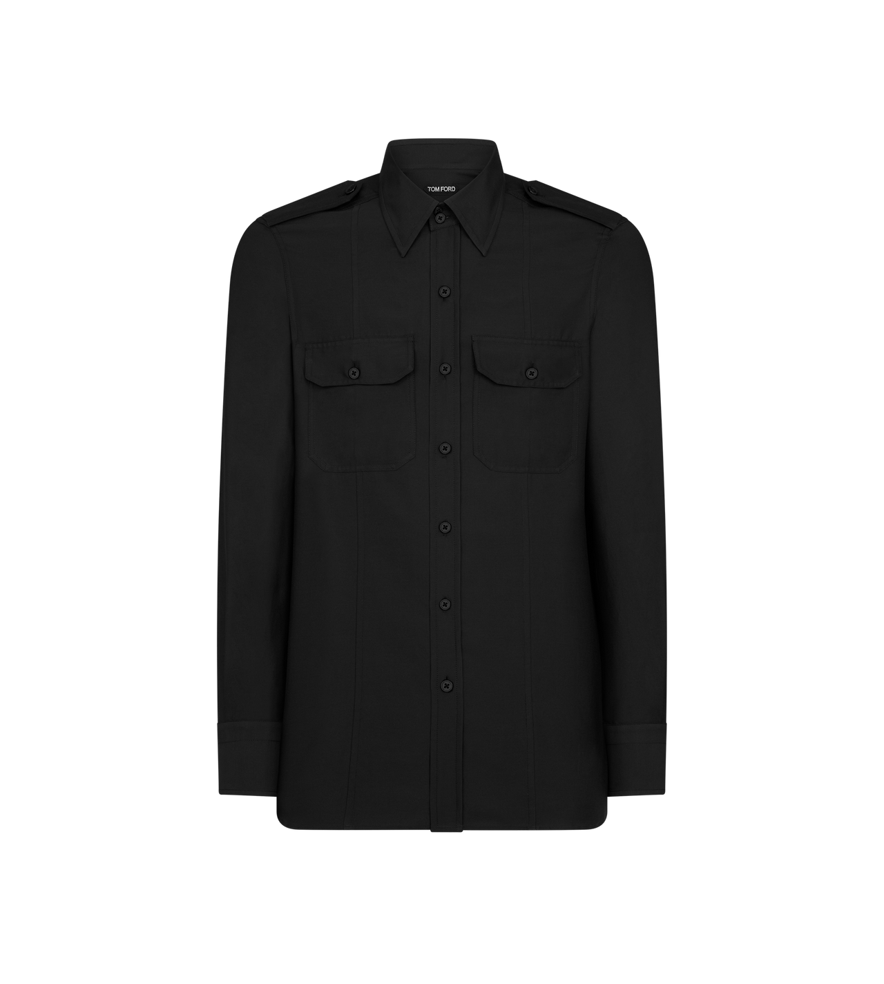 COTTON SILK MILITARY SHIRT image number 0