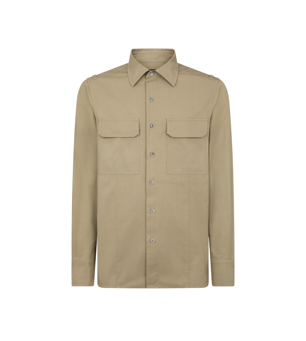 COTTON TWILL MILITARY SHIRT image number 0