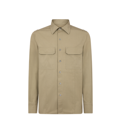 COTTON TWILL MILITARY SHIRT