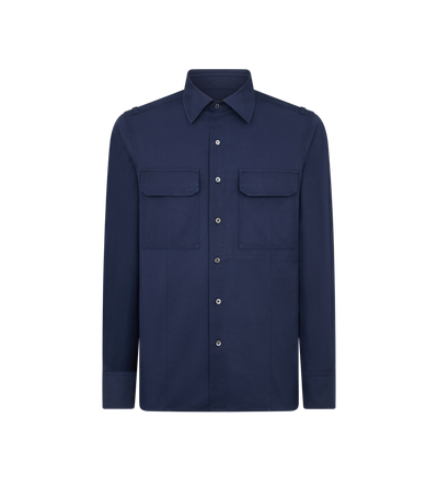 COTTON TWILL MILITARY SHIRT