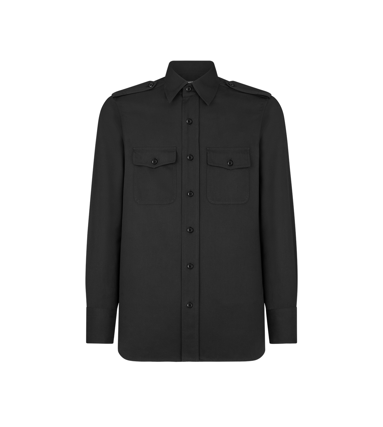 COTTON SILK FAILLE MILITARY SHIRT image number 0