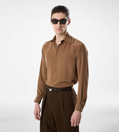 TOM FORD SILK OC CAMISA DE SEDA DE CORTE FLUIDO
