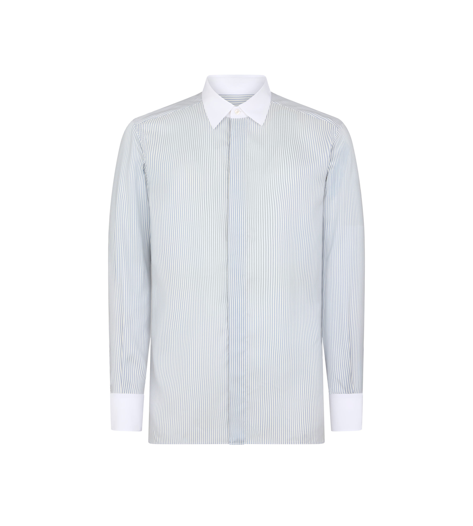 SILK LADDER STRIPE FLUID FIT SHIRT