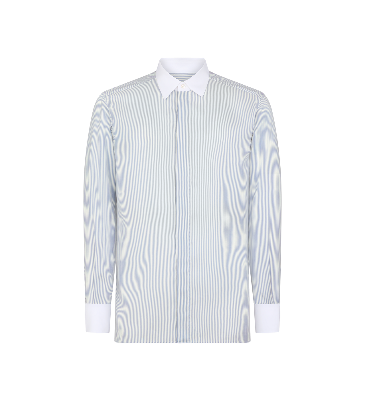 SILK LADDER STRIPE FLUID FIT SHIRT image number 0