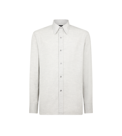 CASHMERE MELANGE FLUID FIT SHIRT