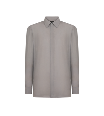 CHEMISE COUPE FLUIDE EN SERG&Eacute; D&Eacute;LAV&Eacute; DE COTON ET SOIE