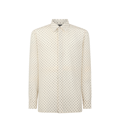 CREPE DE CHINE PAISLEY PRINT FLUID FIT SHIRT image number 0