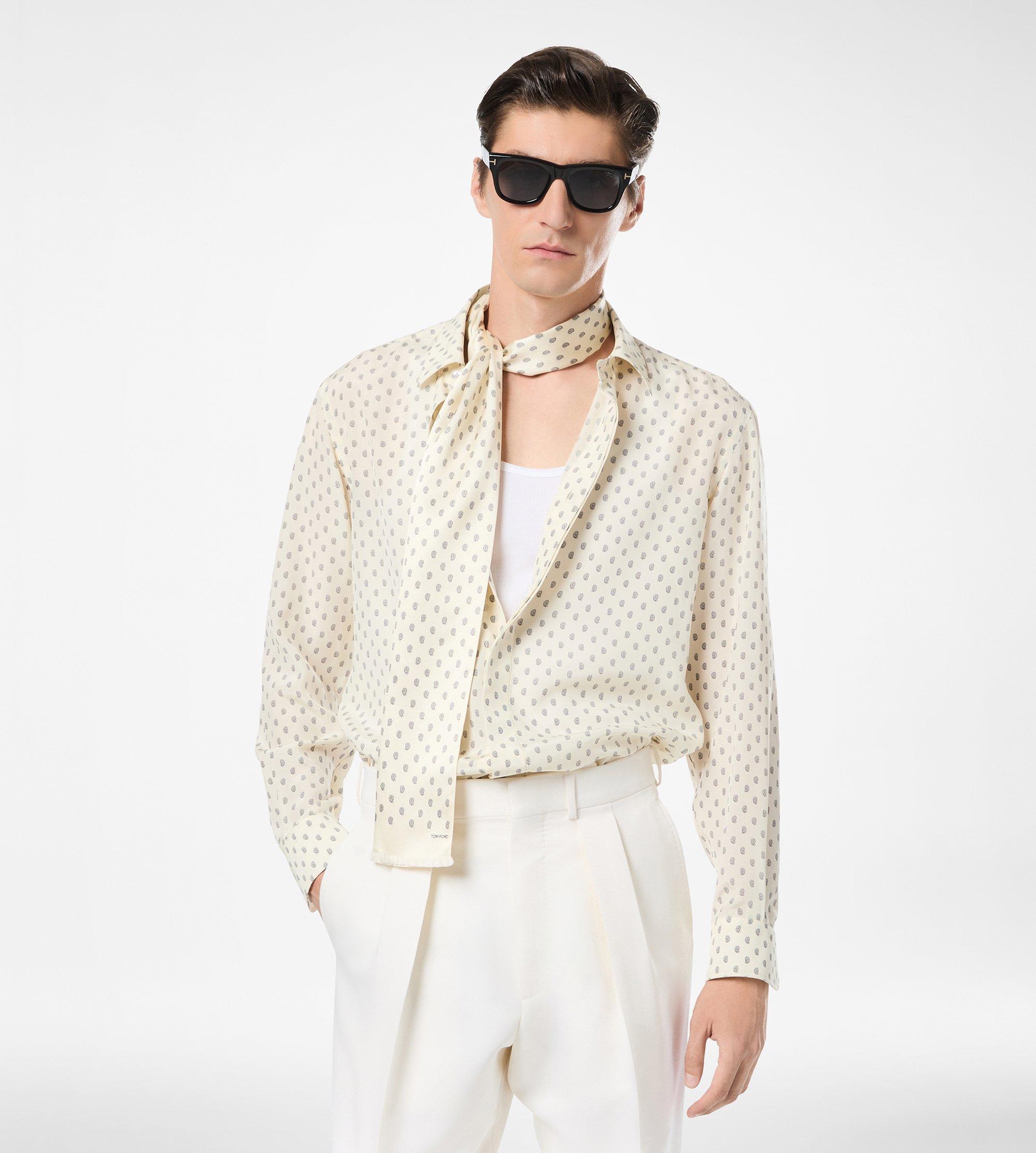 CREPE DE CHINE PAISLEY PRINT FLUID FIT SHIRT | TOM FORD Fashion