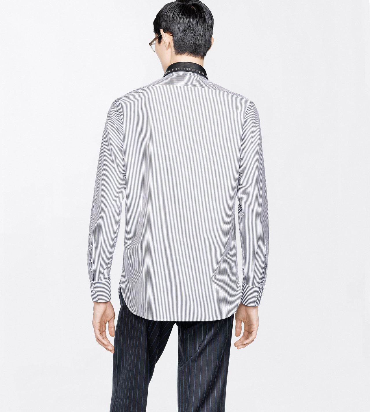 TOM FORD COTTON COMBO WHITE & BLACK FINE BENGAL STRIPE FLUID FIT SHIRT